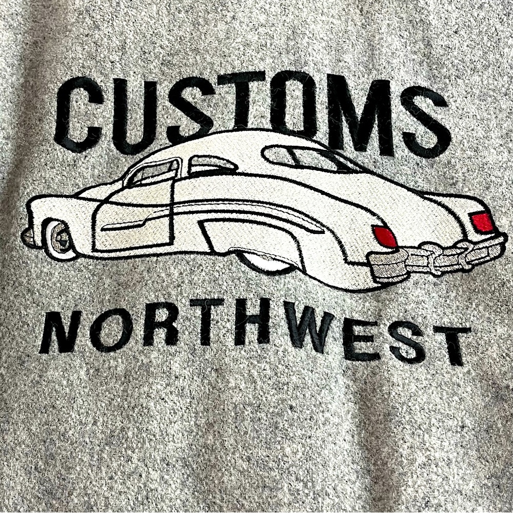 Vtg Skookums Varsity Bomber Jacket Wool Leather L… - image 3